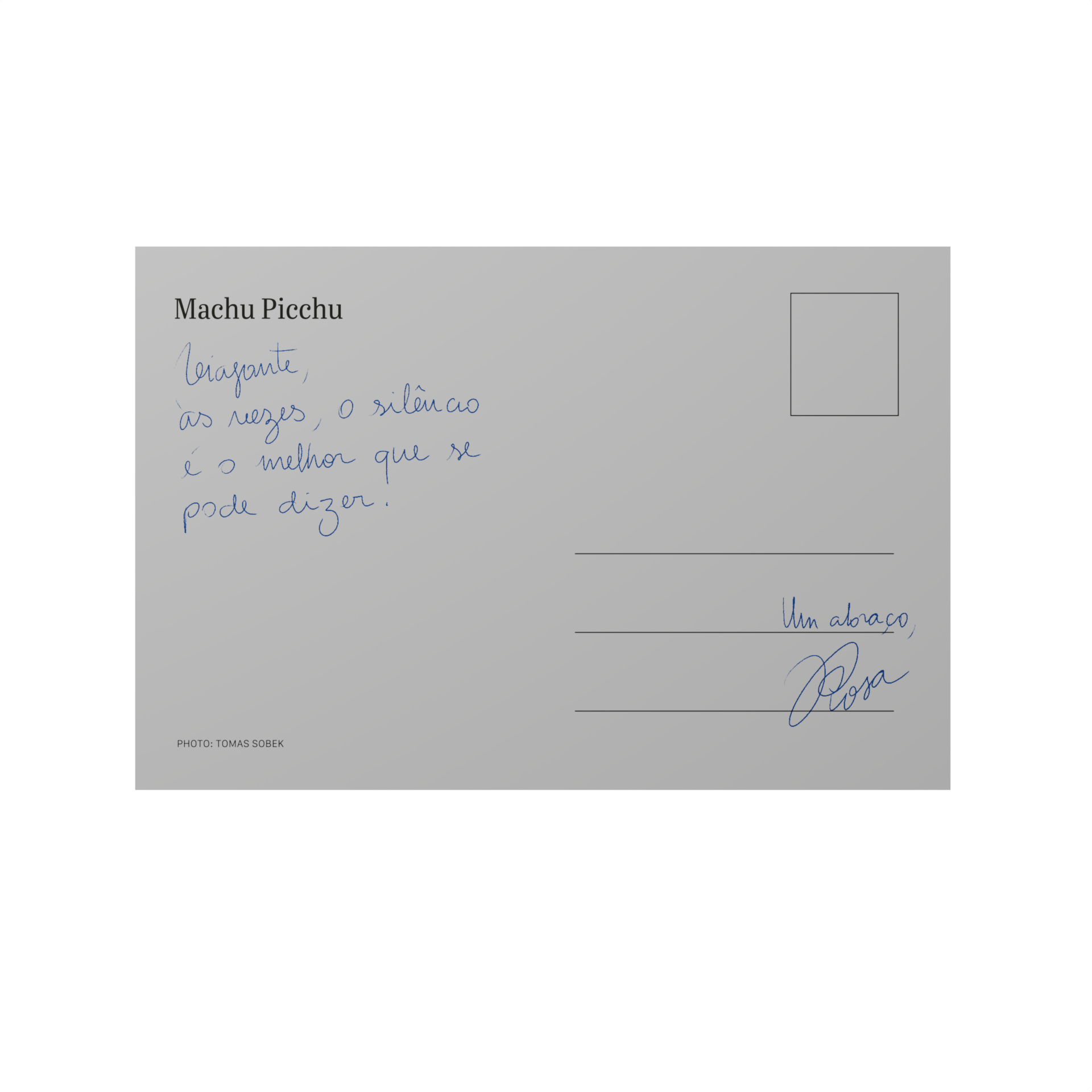 CARTA DE MACHU PICCHU - Cartas do Mundo