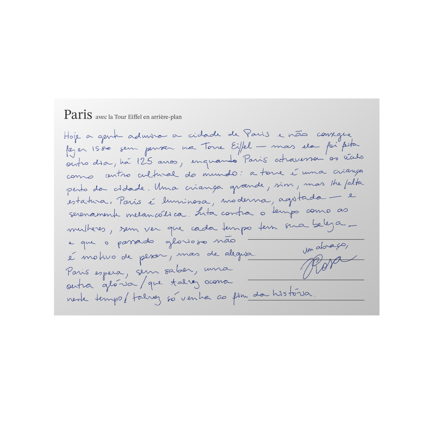 CARTA DE PARIS - Cartas do Mundo